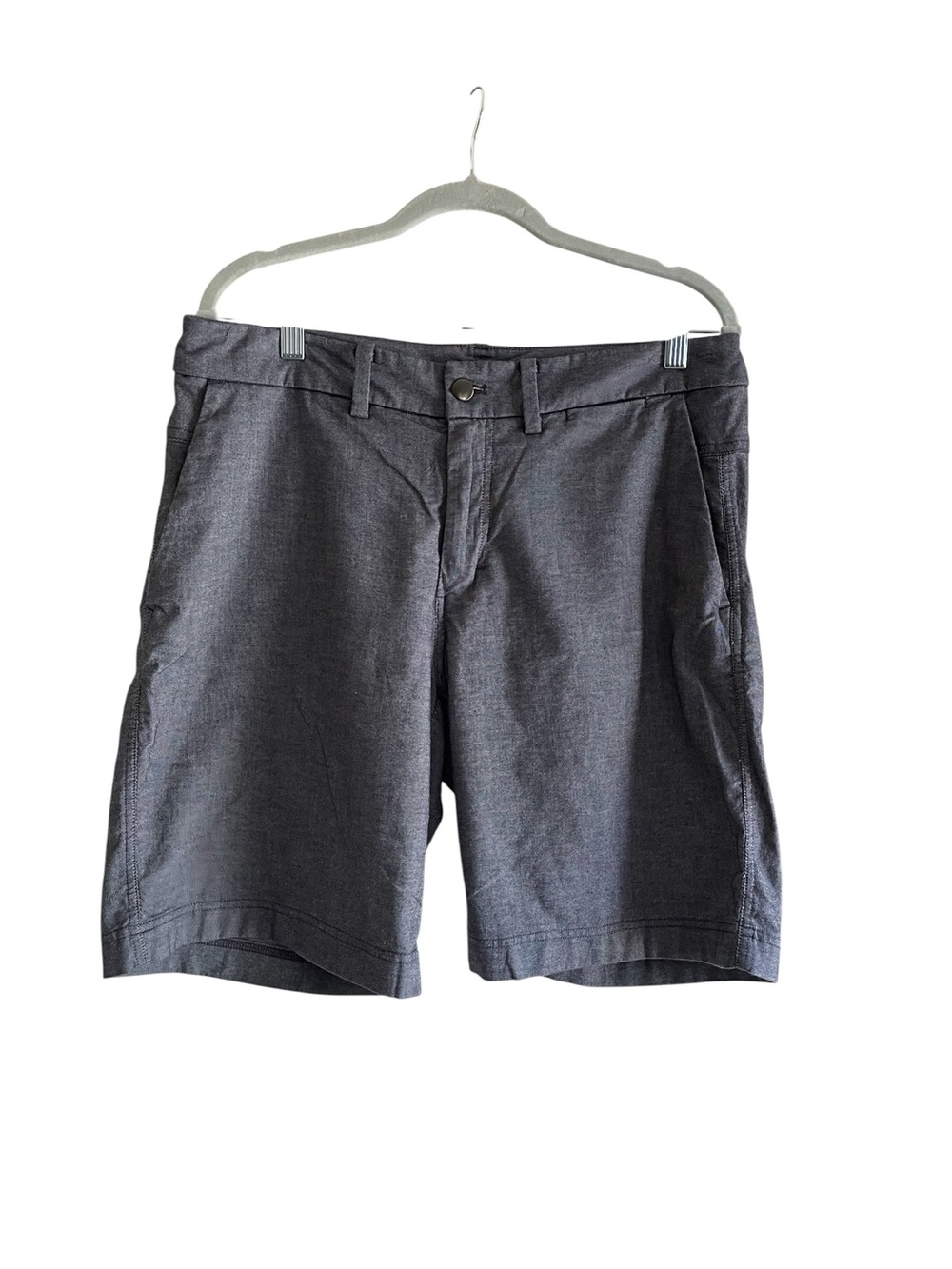 Lululemon Commission Shorts Mens 34 9” Inseam Grey Qwick Oxford Performance